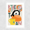 Put The Kettle On Narrow White Frame
