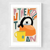 Put The Kettle On Medium White Frame
