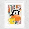 Put The Kettle On Wide White Frame