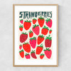 Strawberries Narrow Oak Frame