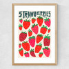 Strawberries Medium Oak Frame