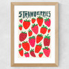 Strawberries Wide Oak Frame