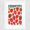 Strawberries Wide White Frame