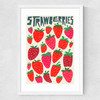 Strawberries Medium White Frame