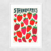 Strawberries Narrow White Frame