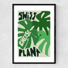 Swiss Cheese Plant Narrow Black Frame