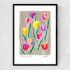 Tulip Field Narrow Black Frame