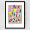 Tulip Field Medium Black Frame