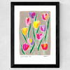 Tulip Field Wide Black Frame