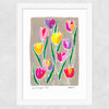 Tulip Field Wide White Frame