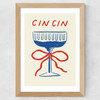 Cin Cin Red Bow Wide Oak Frame