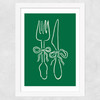 Dinner Time Wide White Frame