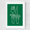 Dinner Time Medium White Frame