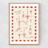 Little Dinner Club Narrow Oak Frame