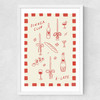 Little Dinner Club Medium White Frame