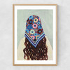 Bandana Girl Narrow Oak Frame