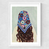 Bandana Girl Medium White Frame