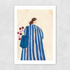 Lady With Flowers Unframed Print