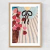 Stripes and Flowers Medium Oak Frame