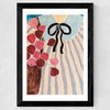 Stripes and Flowers Wide Black Frame