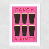 Fancy a Pint? Narrow White Frame