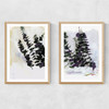 Eucalyptus Painting Set Narrow Oak Frame