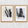 Eucalyptus Painting Set Wide Oak Frame