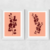 Floral Silhouette Set Wide White Frame