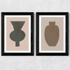 Neutral Vase Set Wide Black Frame