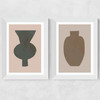 Neutral Vase Set Wide White Frame