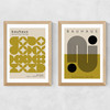 Olive Bauhaus Set Medium Oak Frame