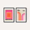 Pink and Orange Bauhaus Set