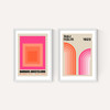 Pink and Orange Bauhaus Set