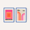 Pink and Orange Bauhaus Set