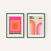 Pink and Orange Bauhaus Set