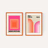 Pink and Orange Bauhaus Set