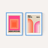 Pink and Orange Bauhaus Set