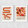 Warm Bauhaus Set Wide White Frame