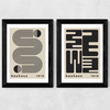 Black Bauhaus Set Wide Black Frame
