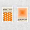 Orange Bauhaus Set Unframed Print