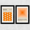 Orange Bauhaus Set Wide Black Frame