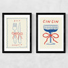 Dinner Party Set of 2 Medium Black Frame