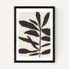 Linocut Branch III White Black