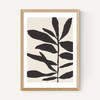 Linocut Branch III White Black