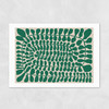One Hundred Leaved Landscape Green Unframed Print