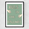 Hugs In The Hallway Narrow Black Frame