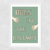 Hugs In The Hallway Narrow White Frame