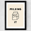 Milking It Wide Black Frame