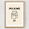 Milking It Wide Oak Frame