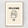 Milking It Narrow Oak Frame